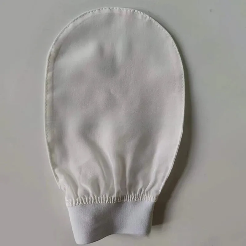 100% Silk Exfoliating Face Wash Beauty Towel Soft Exfoliating Skin Bath Scrub Silk Bath Face Wash Gloves