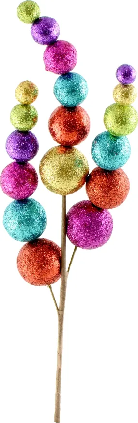 24" Rainbow Metallic Ball Spray: Gold, Lime, Fuchsia, Turquoise
