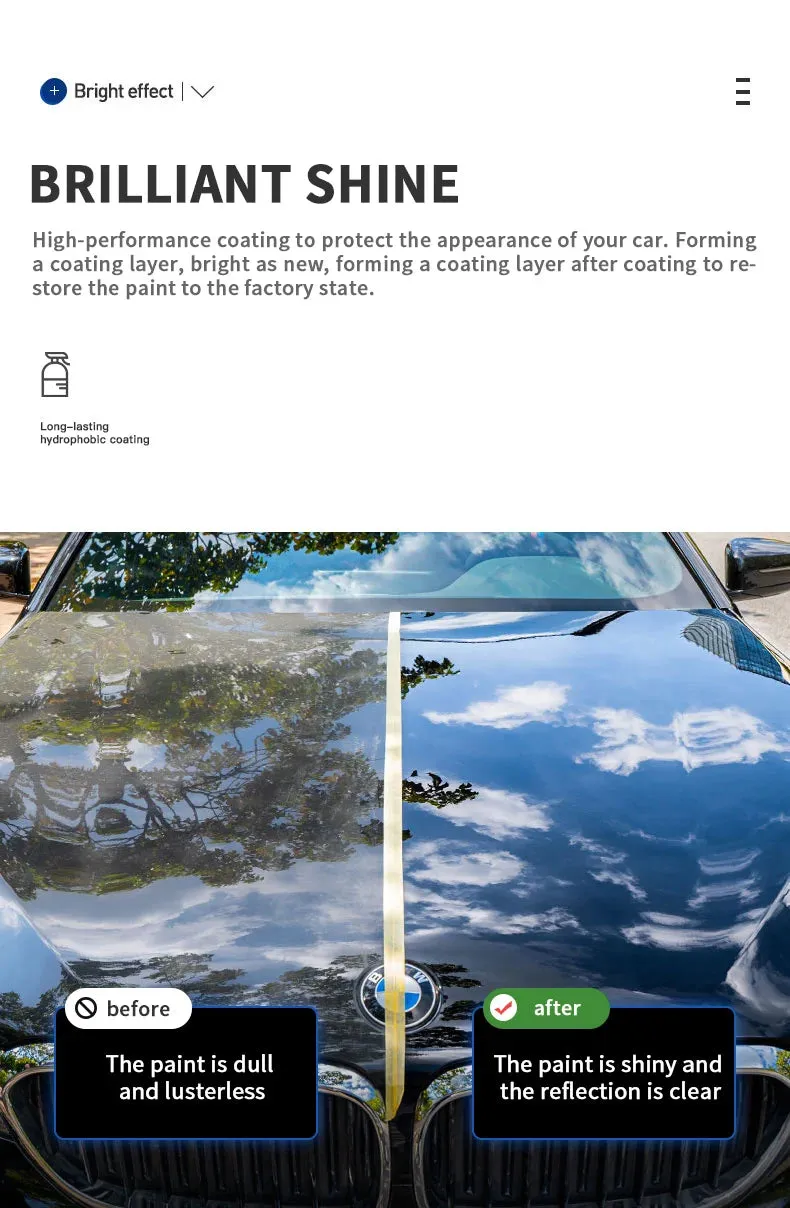 300ML Car Ceramic Coating Wax Liquid Glass Spray for Hydrophobic Shine and Protection