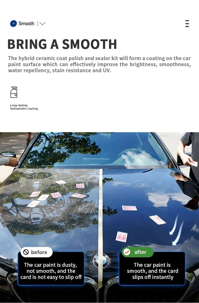 300ML Car Ceramic Coating Wax Liquid Glass Spray for Hydrophobic Shine and Protection