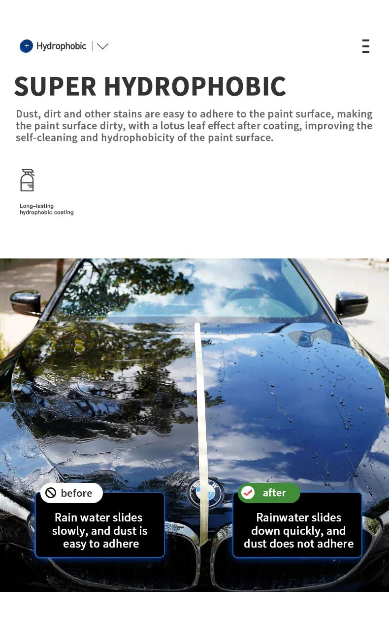 300ML Car Ceramic Coating Wax Liquid Glass Spray for Hydrophobic Shine and Protection