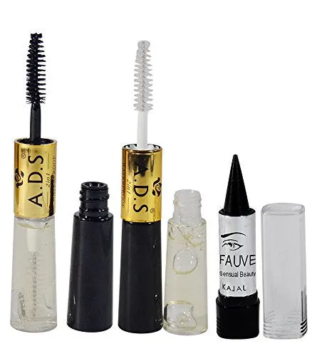 ADS 2IN1 Waterproof Transparent Gel Mascara Pack of 1 And Free Kajal-PHMP