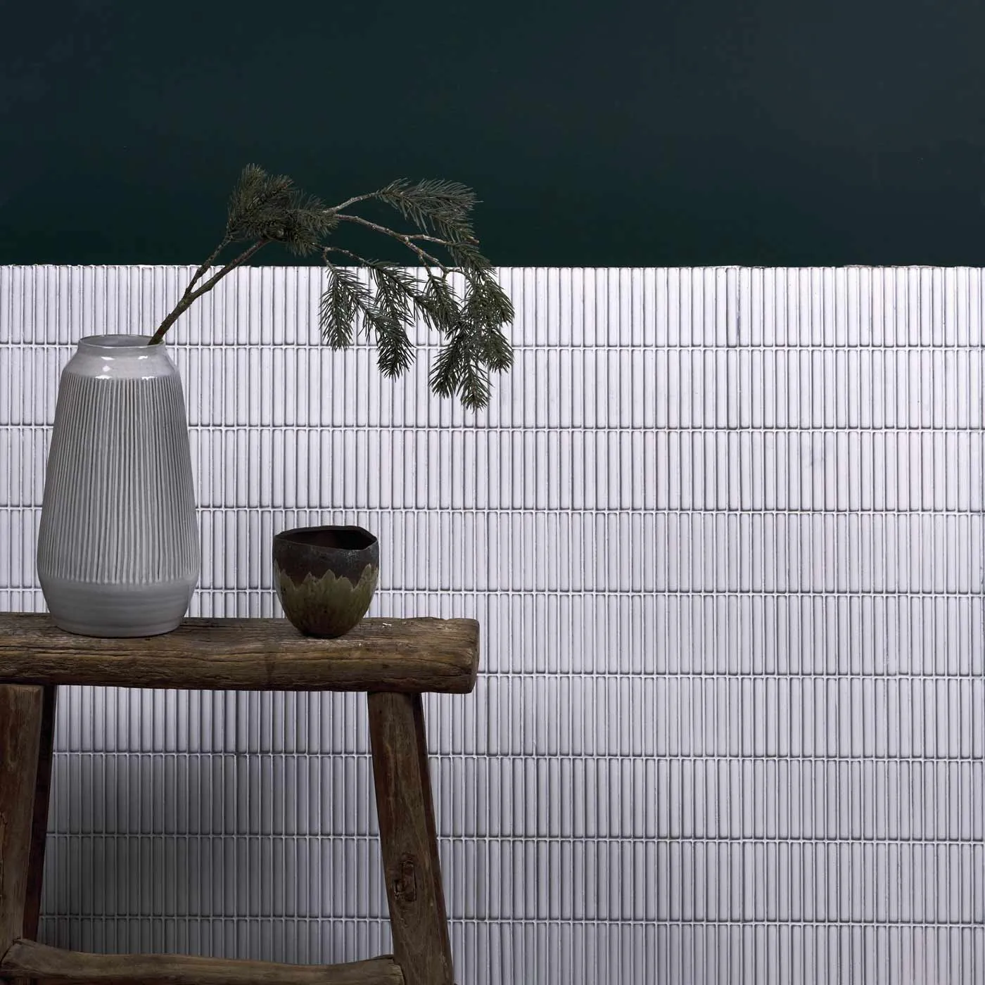 Bamboo White Gloss Mosaic 28.4x29.5cm