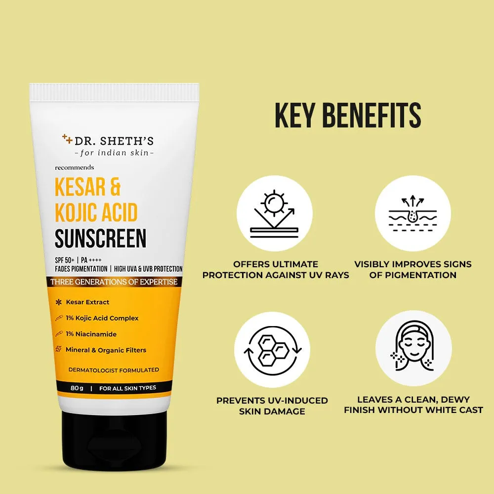 Kesar & Kojic Acid Sunscreen - 80g