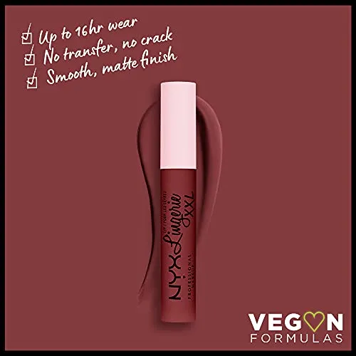 NYX PROFESSIONAL MAKEUP Lip Lingerie XXL Matte Liquid Lipstick - Strip & Tease (Brown Plum)