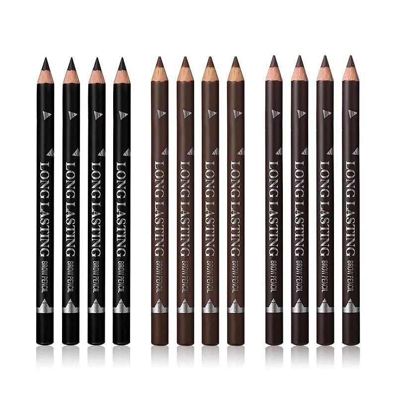 OWIIZI 12 Pcs Cosmetic Pencils, Waterproof Pencil, Easy to Color, Long Lasting Eye Liner Gel Pen, Women Professional Eye-Makeup Pencil