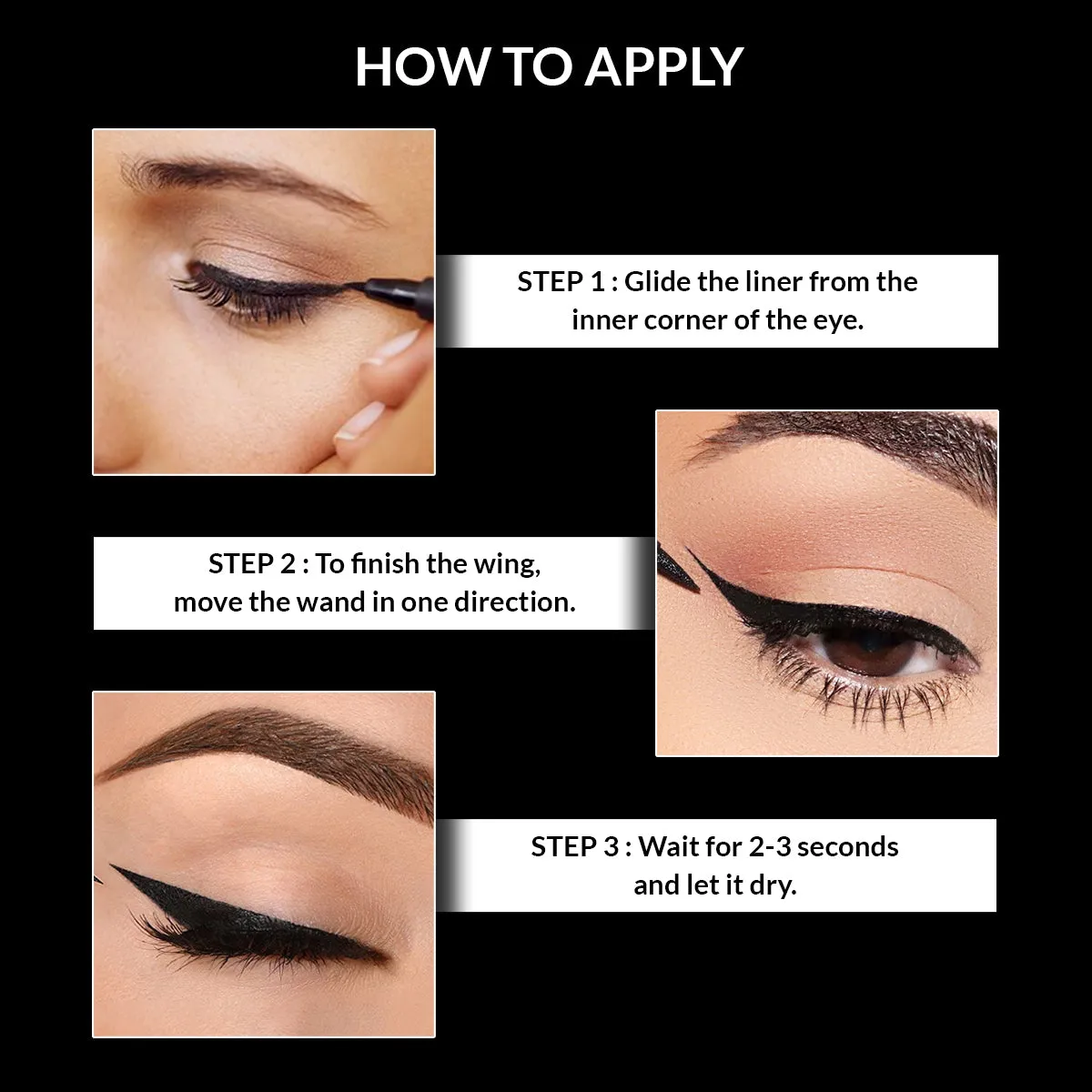 Stars Cosmetics No.02 Waterproof, Smudge proof Fine Tip, precision Eyeliner 1ml